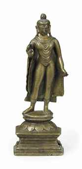 10th-11th century, Kashmir, Shakyamuni, brass, private collection, photo by Christie's.