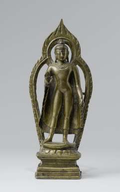 9th-10th c., Kashmir, Shakyamuni, brass, at the Rijks Museum (Netherlands).